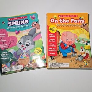 FREE with Purchase SCHOLASTIC Wipe Clean Activity Books 2